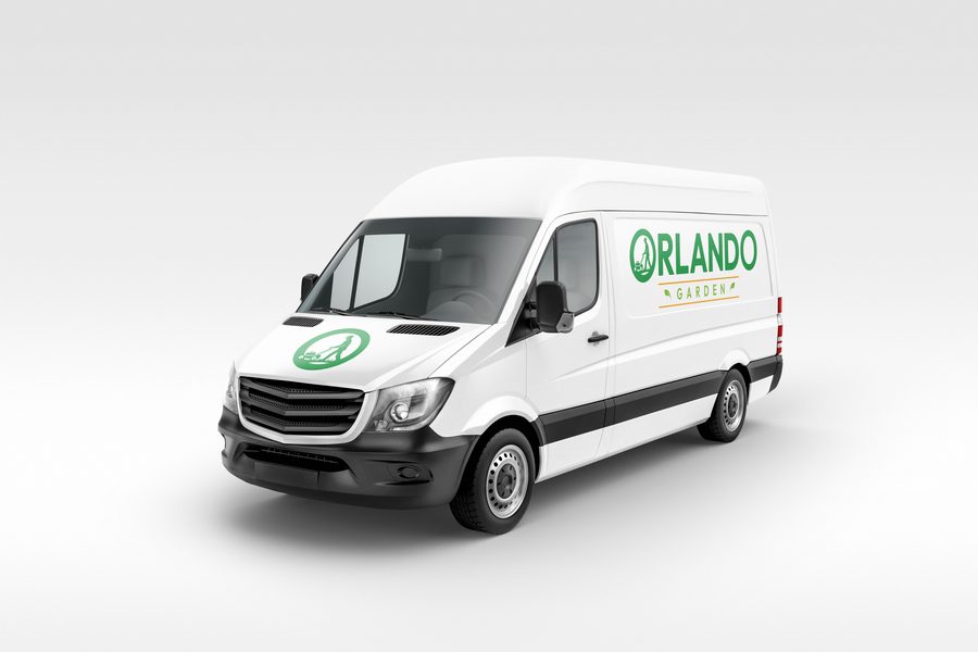 Furgone con la livrea Orlando Garden